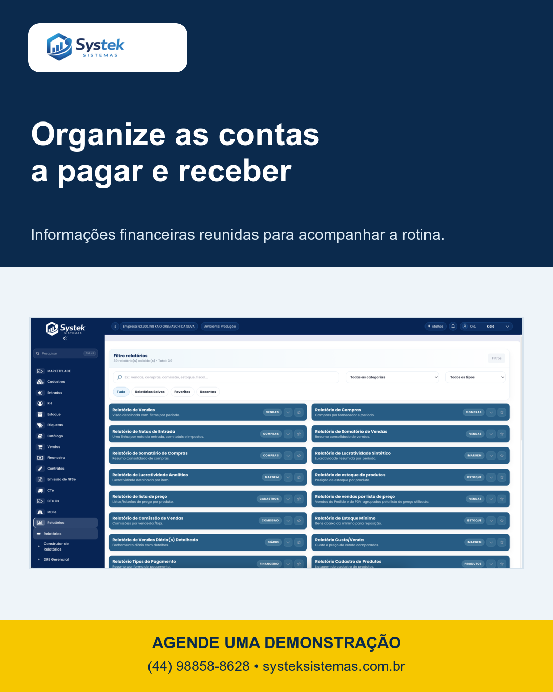 Como acompanhar vendas e financeiro sem controles paralelos
